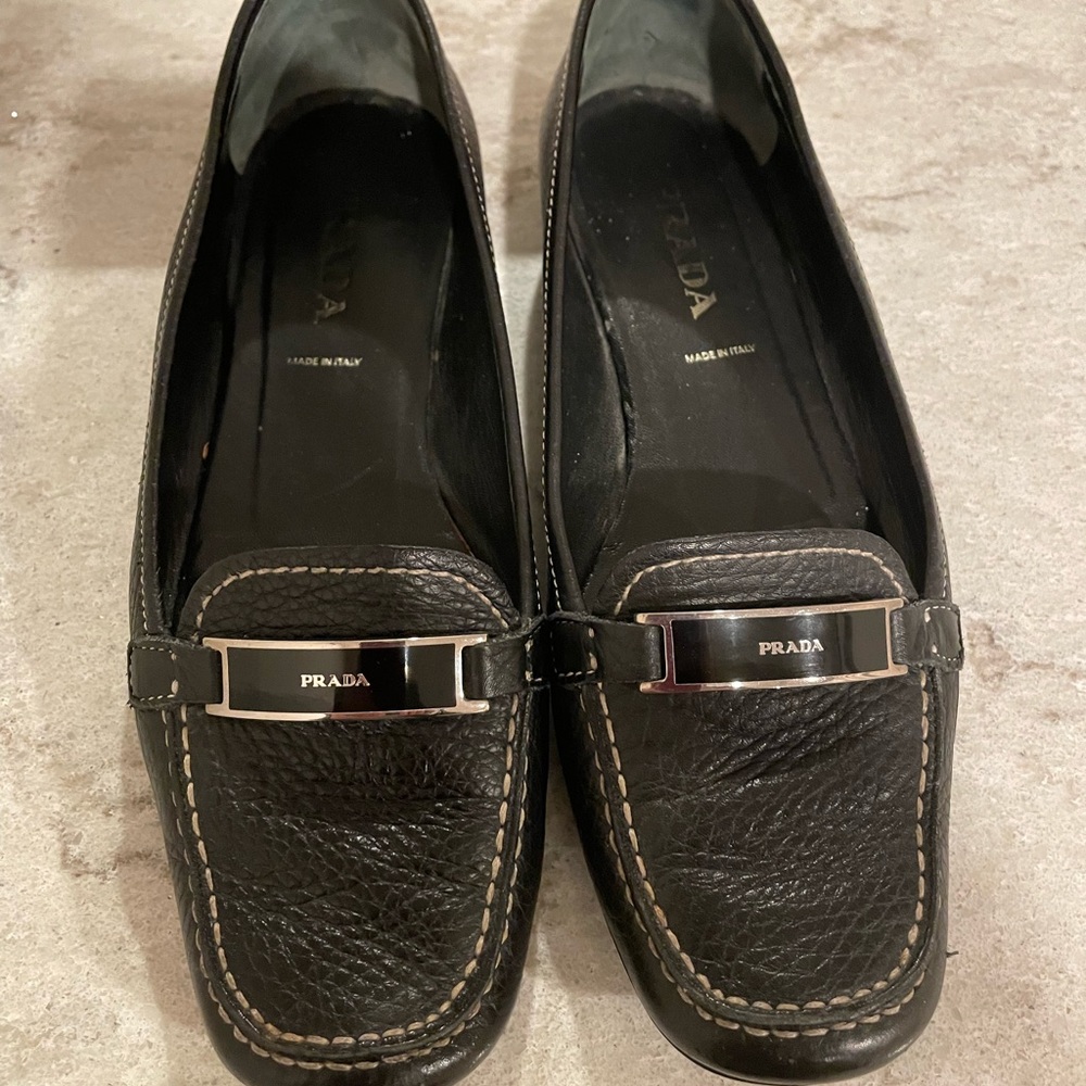 Prada Logo Loafers